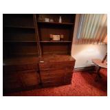 Ethan Allen Bookcase and Drawer Unit with Shelving