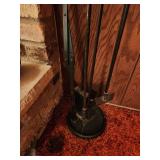 Vintage Fireplace Tool Set with Stand
