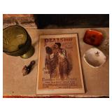 Antique Pears Soap Ad, Vintage Green Glass, and Decorative Dishes