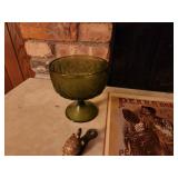 Antique Pears Soap Ad, Vintage Green Glass, and Decorative Dishes