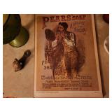 Antique Pears Soap Ad, Vintage Green Glass, and Decorative Dishes