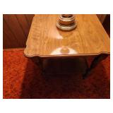 Vintage Side Table with Lower Shelf and Ornate Legs