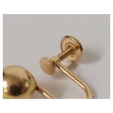 Pair of 14K Gold Screw Back Earrings