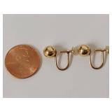 Pair of 14K Gold Screw Back Earrings