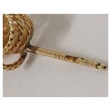 Pair of 14k Gold Knot Earrings
