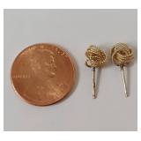 Pair of 14k Gold Knot Earrings