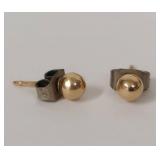 Pair of 14K Gold Stud Earrings