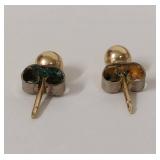 Pair of 14K Gold Stud Earrings