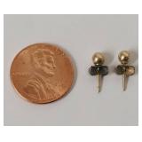 Pair of 14K Gold Stud Earrings