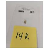 14k Gold Script Initial Pendant