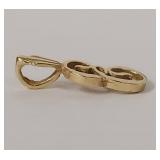 14k Gold Script Initial Pendant
