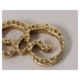 14k Gold Script Initial Pendant