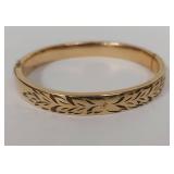 Gold-Filled Bracelet Set with Knotted Faux Pearl Necklace and Brooch