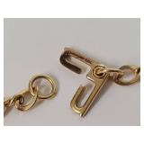 Gold-Filled Bracelet Set with Knotted Faux Pearl Necklace and Brooch