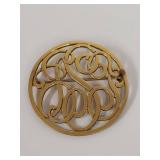 Gold-Filled Bracelet Set with Knotted Faux Pearl Necklace and Brooch