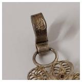 Delicate Vintage Silver Filigree Floral Bracelet - Tested 80%+ Silver