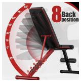 Yagud Weight Bench Press, Adjustable Workout Benches for Home Gym Dumbbell Exercise