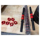 BCBIG Adjustable-Dumbbells-Sets,Free Weights-Dumbbells Set of 2 Convertible To Barbell A Pair of Lightweight for Home Gym