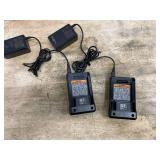 Lot of 2 - RYOBI GEN2 Lithium-ion 40 Volt 40v Slim Line Compact Battery Charger OP404