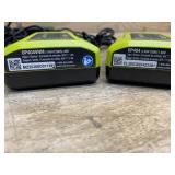 Lot of 2 - RYOBI GEN2 Lithium-ion 40 Volt 40v Slim Line Compact Battery Charger OP404