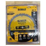 Lot of 2 -DeWALT DW3112 Saw Blade, 10 in Dia, 5/8 in Arbor, 24-Teeth, Carbide Cutting Edge (07102512)