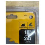 Lot of 2 -DeWALT DW3112 Saw Blade, 10 in Dia, 5/8 in Arbor, 24-Teeth, Carbide Cutting Edge (07102512)