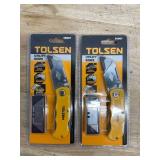 Lot of 2 - Tolsen Utility Knife, 30007, 61x19MM (0710257.3)