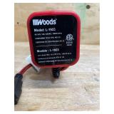Woods L1923 Red Handheld Hard Duty Led Trouble Work Light with Grounded Outlet (0710250)