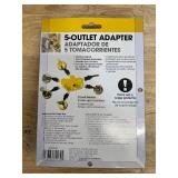 Prime AD5OUTLET 5 Outlet Adapter with Circuit Breaker, Yellow (0710255.89)