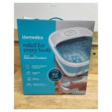 Homedics Collapsible Footbath With Invigorating Bubbles 16 "X14.5"X8.5"