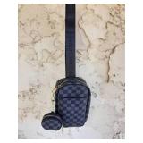 Black Cross-Body Sling Bag With Coin Purse