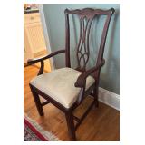 Elegant Drexel Heritage Mahogany Dining Room Table with Eight Chairs