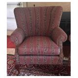 Pair of Statesville Chair Company Upholstered Armchairs