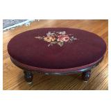 Vintage Needlepoint Foot Stool / Ottoman