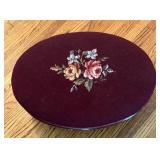 Vintage Needlepoint Foot Stool / Ottoman