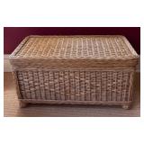 Durban Collection Handmade Wicker Storage Bench with Cushion