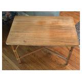 Bamboo and Wood Accent Table