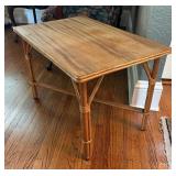Bamboo and Wood Accent Table