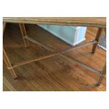 Bamboo and Wood Accent Table