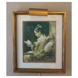 "A Young Girl Reading" Print by French Artist Jean-Honore
