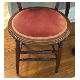 Antique Parlor Chair with Velvet Accents