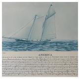 American, Mayflower, Columbia and Vigilant Boat Prints