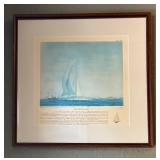 Columbia and Enterprise Ship Prints by Nathanial Green Herreshoff