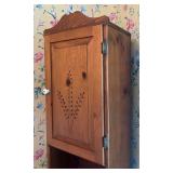 Rustic Wooden Corner Cabinet with Shelves