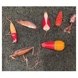 Vintage Fishing Tackle Collection with Fishing Creel and Accessories