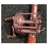 Vintage Fishing Pole and Net