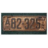 Three Vintage Minnesota License Plates including a 1928 Antique Minnesota License Plate