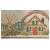 Vintage "Home is Where the Heart Is" Needlepoint Sampler