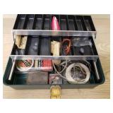 Fishing tackle box with some lures