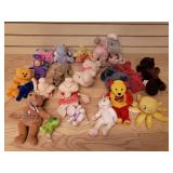 Various stuffed animals